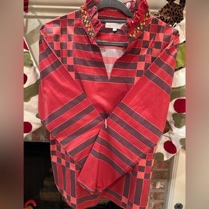 Red and brown gingham Sheridan French